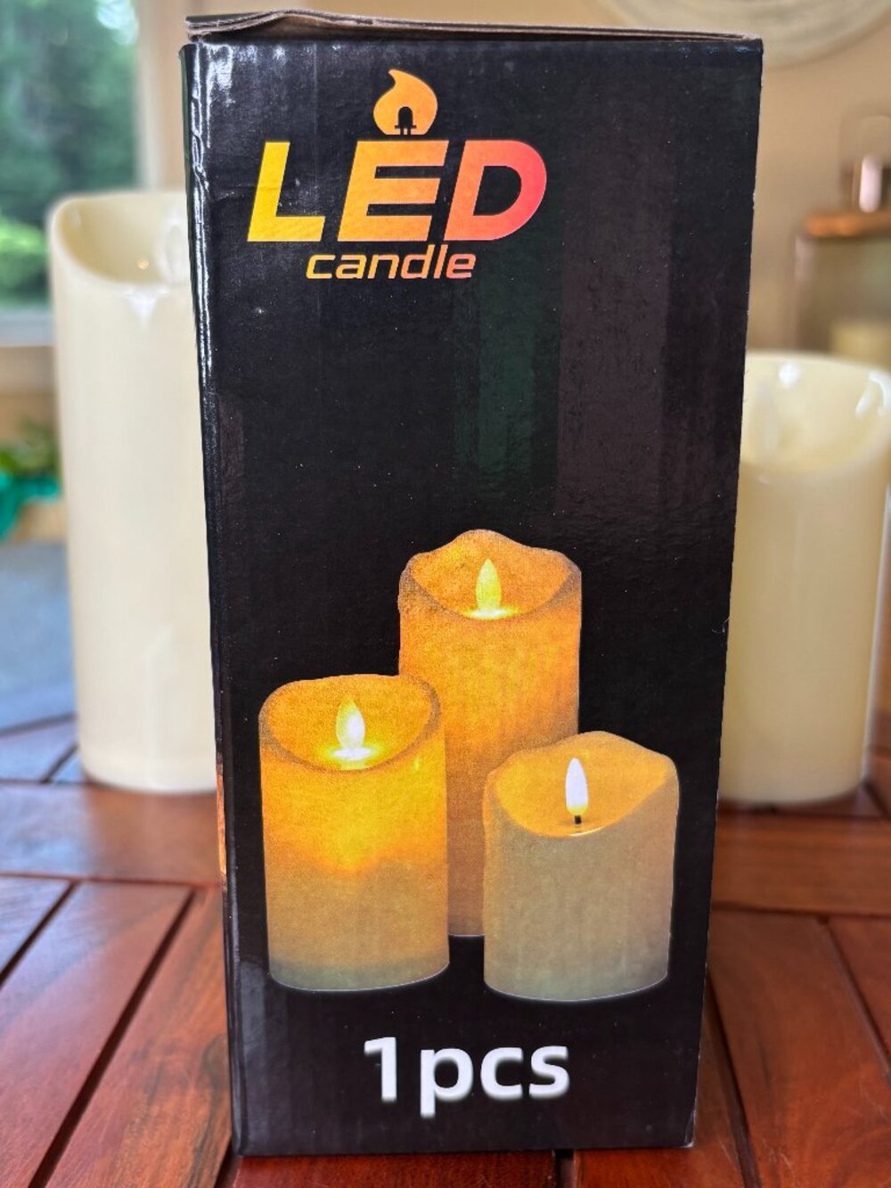 3-Piece Flameless Ivory Battery-Powered LED Pillar Candle Set W/ Remote Control - Picture 14 of 16
